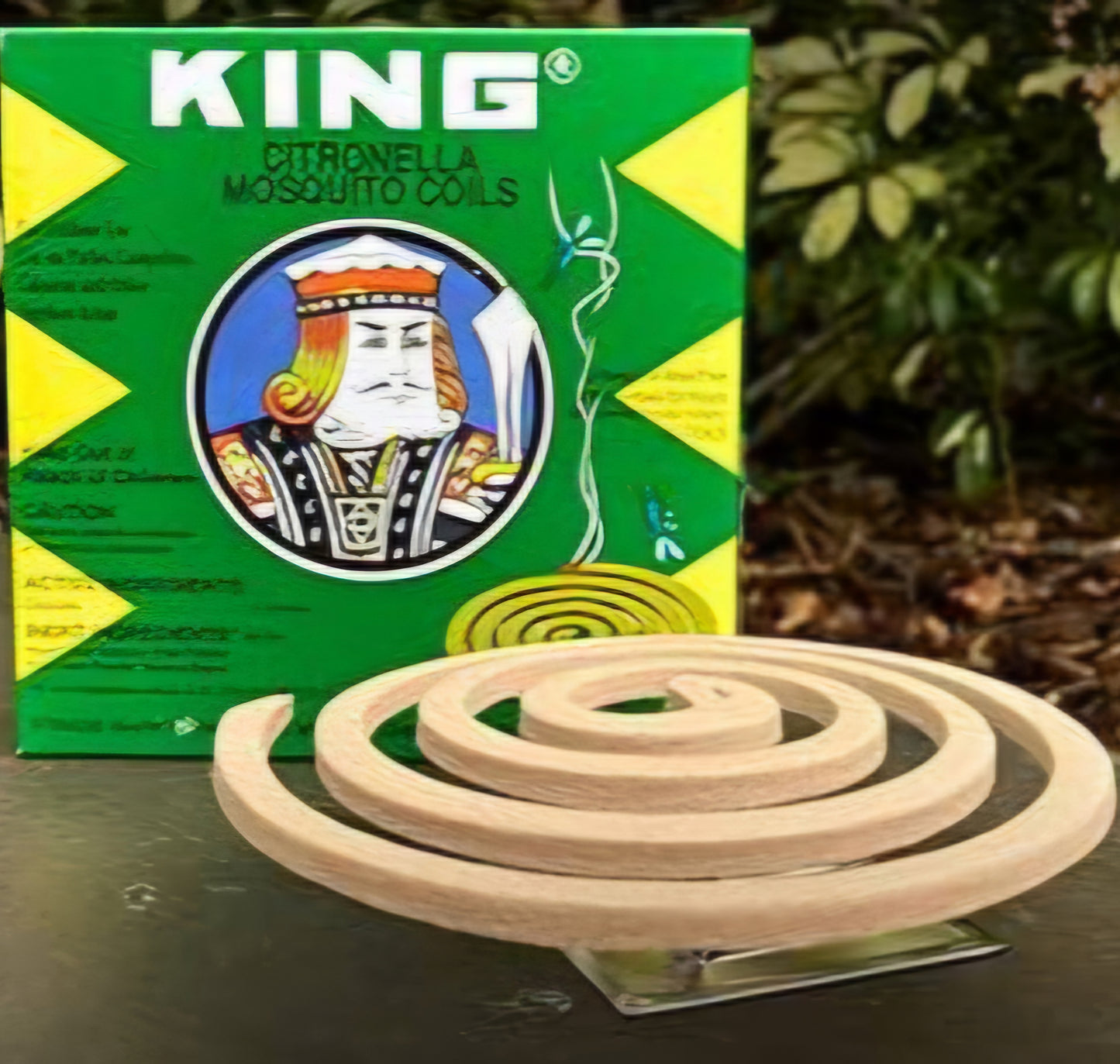 King Citronella Mosquito Coils (Pack of 10 Coils & 1 Stand) - Made in Thailand