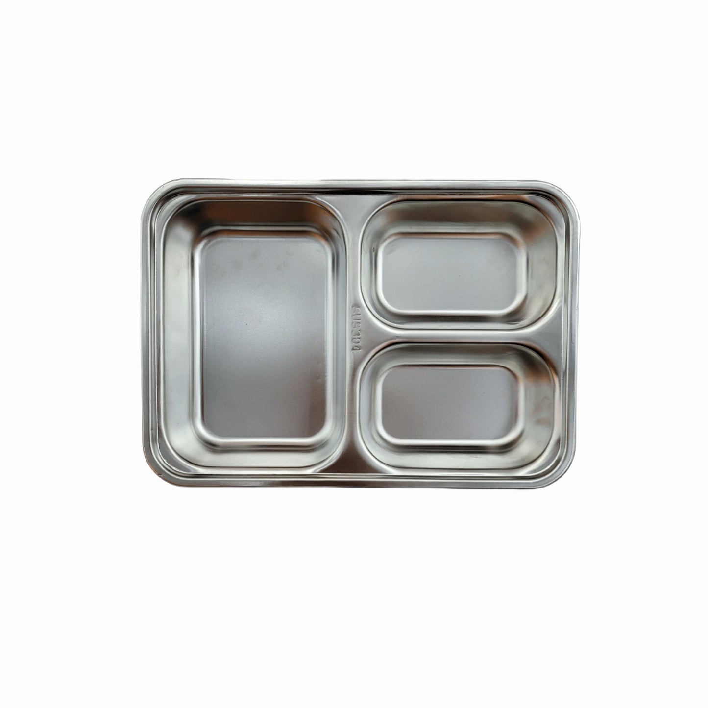 Stainless Steel Food Tray (3-partition)