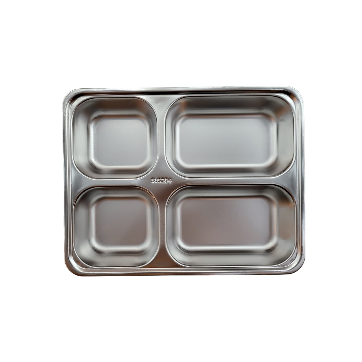 Stainless Steel Food Tray (4-partition)