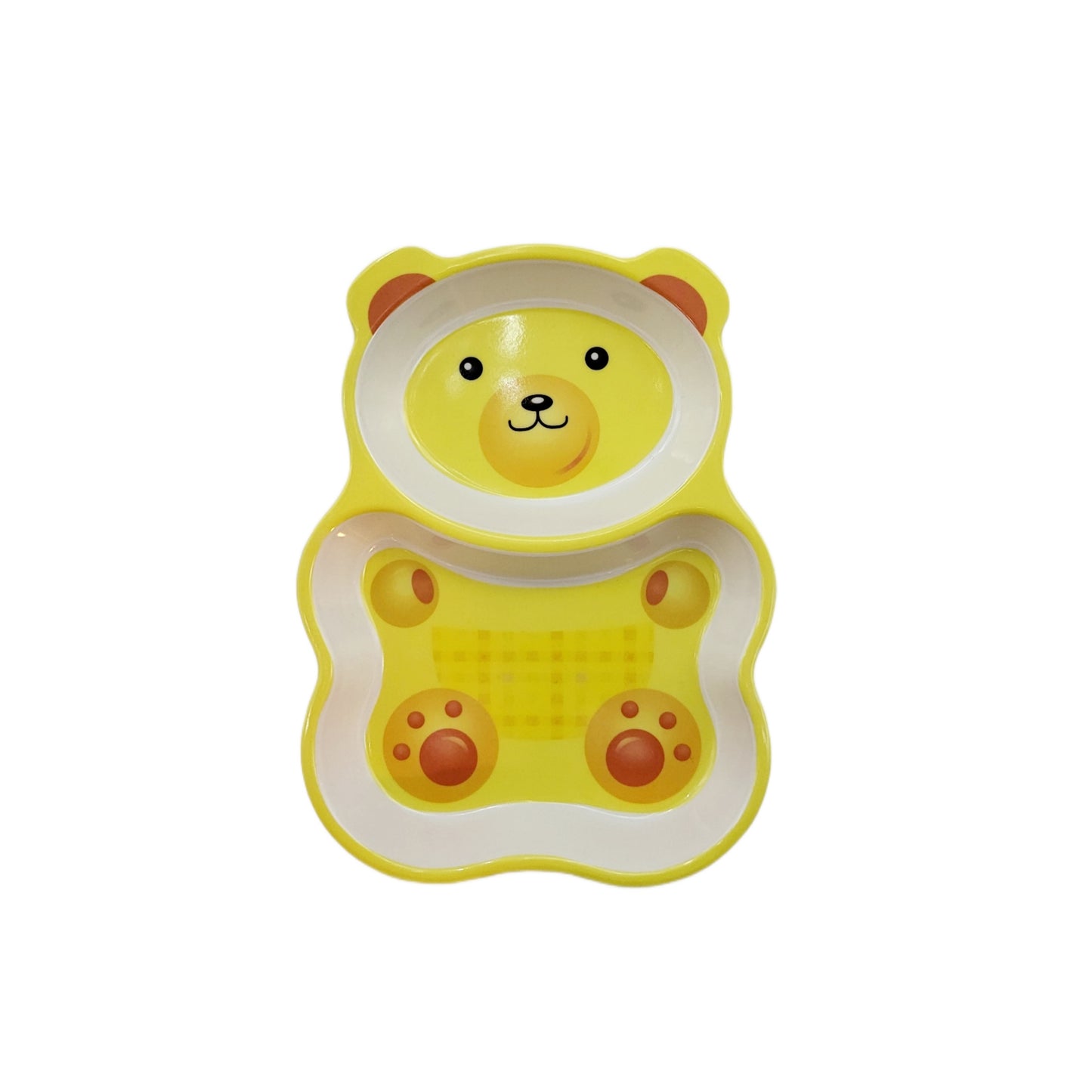 Cute Bear Kids Snack Tray (2-partition) - Melamine