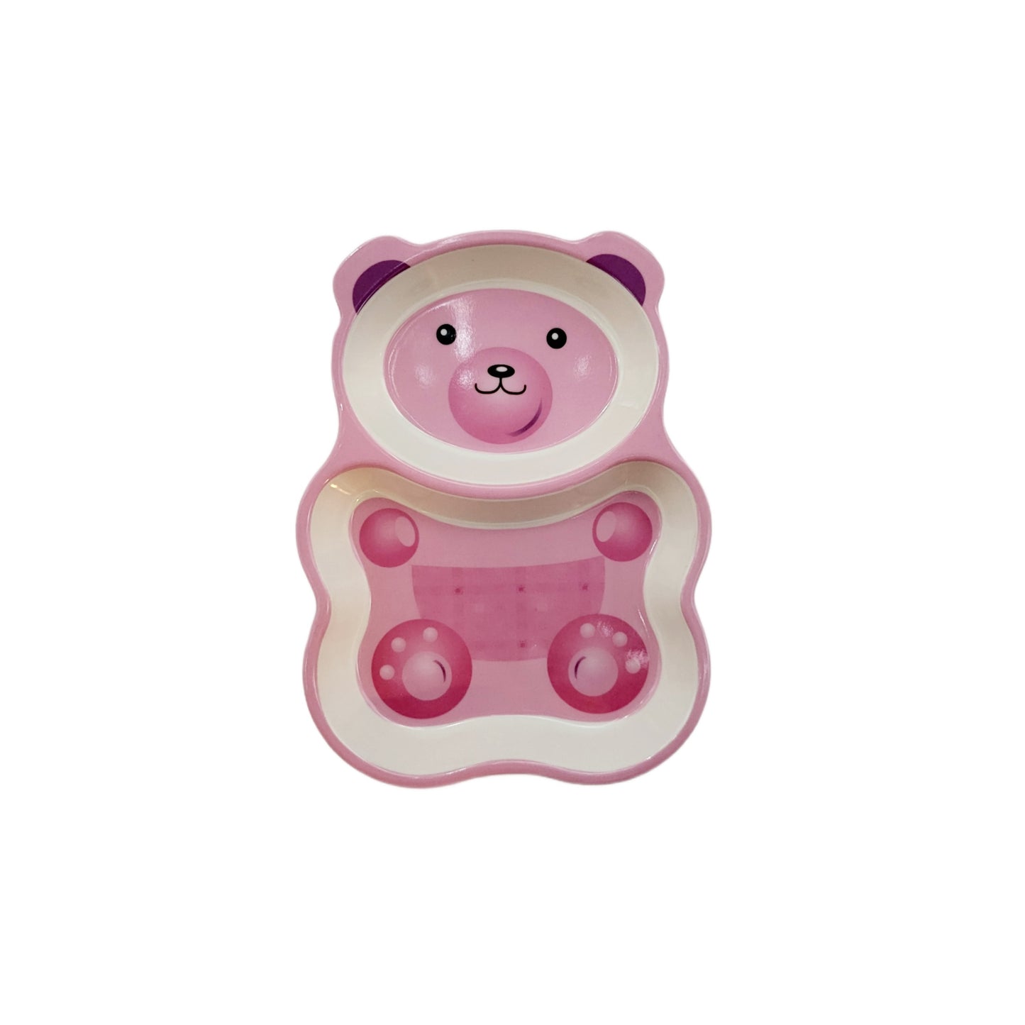 Cute Bear Kids Snack Tray (2-partition) - Melamine
