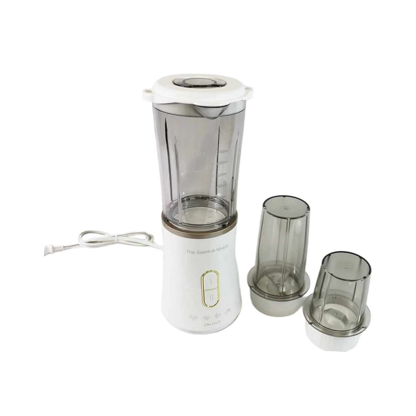 Shinil Mini Power Mixer/Blender SMX-400MJS - Made in Korea (Comes with 3 interchangeable cups)