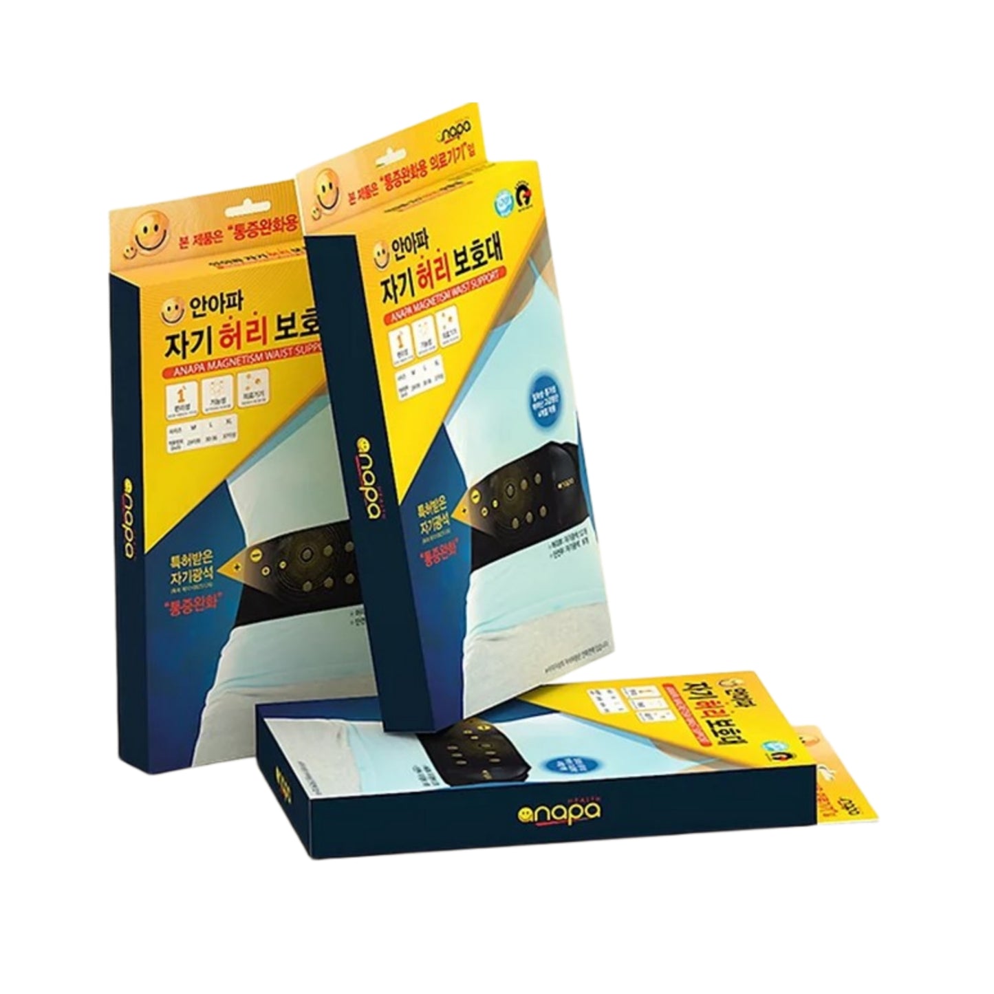 Anapa Magnetic Acupressure Back Pain Relief Waist Support Belt/Strap - Made in Korea