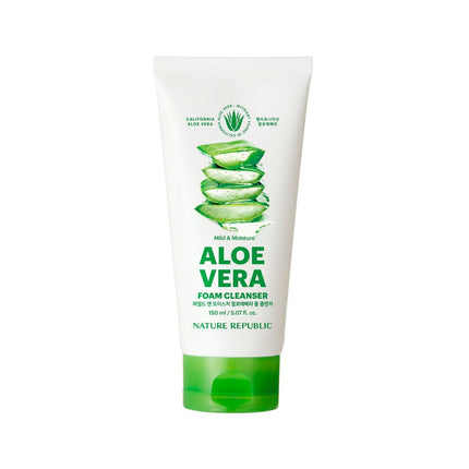 Nature Republic - ALOE VERA FOAM CLEANSER (150 ml / 5.07 fl. oz) - Made in Korea