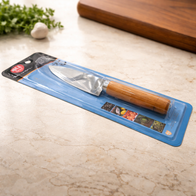 Hany 9" Traditional Korean-Style Multipurpose Utility Knife with Wooden Handle (Makkal)
