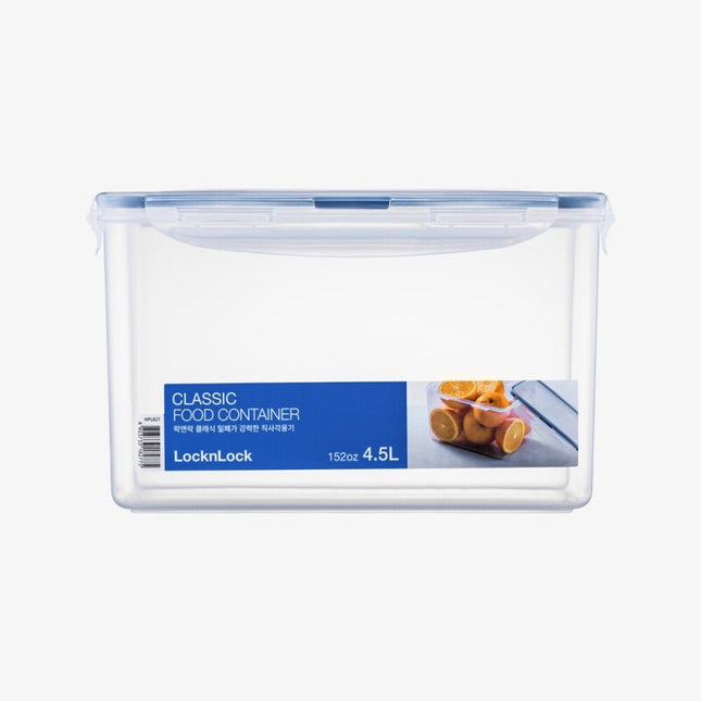 LocknLock Classic Food Container (HPL827 Rectangle - 4.5L / 152oz)