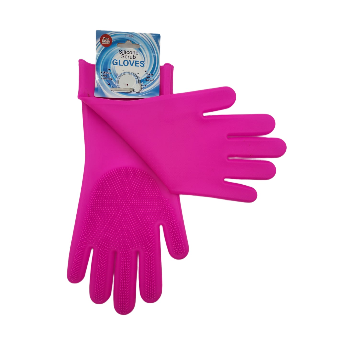 Silicone Scrubber Gloves (Dishwashing, cleaning, scrubbing, pet washing)