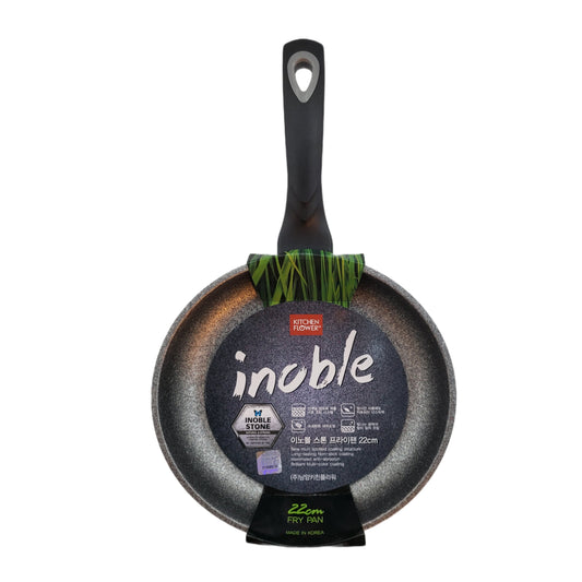 Kitchen Flower "inoble" Stone Coated 22cm Fry Pan - Made in Korea