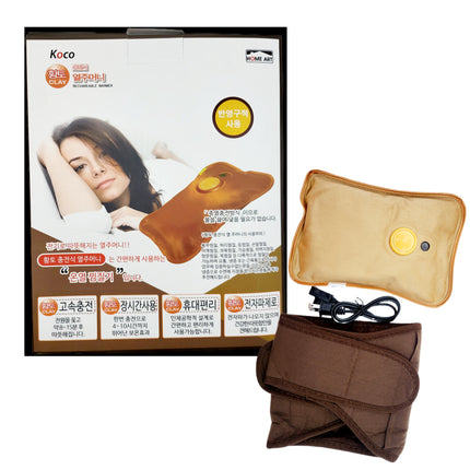 Home Art Loess Clay Rechargeable Korean Heating Pad – Fast-Charge Thermal Warmer with Waist Strap – EMF-Free