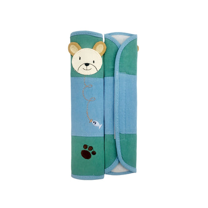 Refrigerator Handle/Seat Belt Covers Small (2 pcs - Cute Bear Design) - Washable cloth, velcro straps
