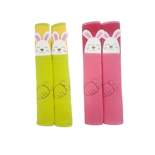 Refrigerator Handle Covers Large (2 pcs - Cute Bunny Design) - Washable cloth, velcro straps