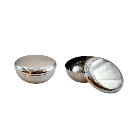 Stainless Rice Bowl with Lid (Plain Design)