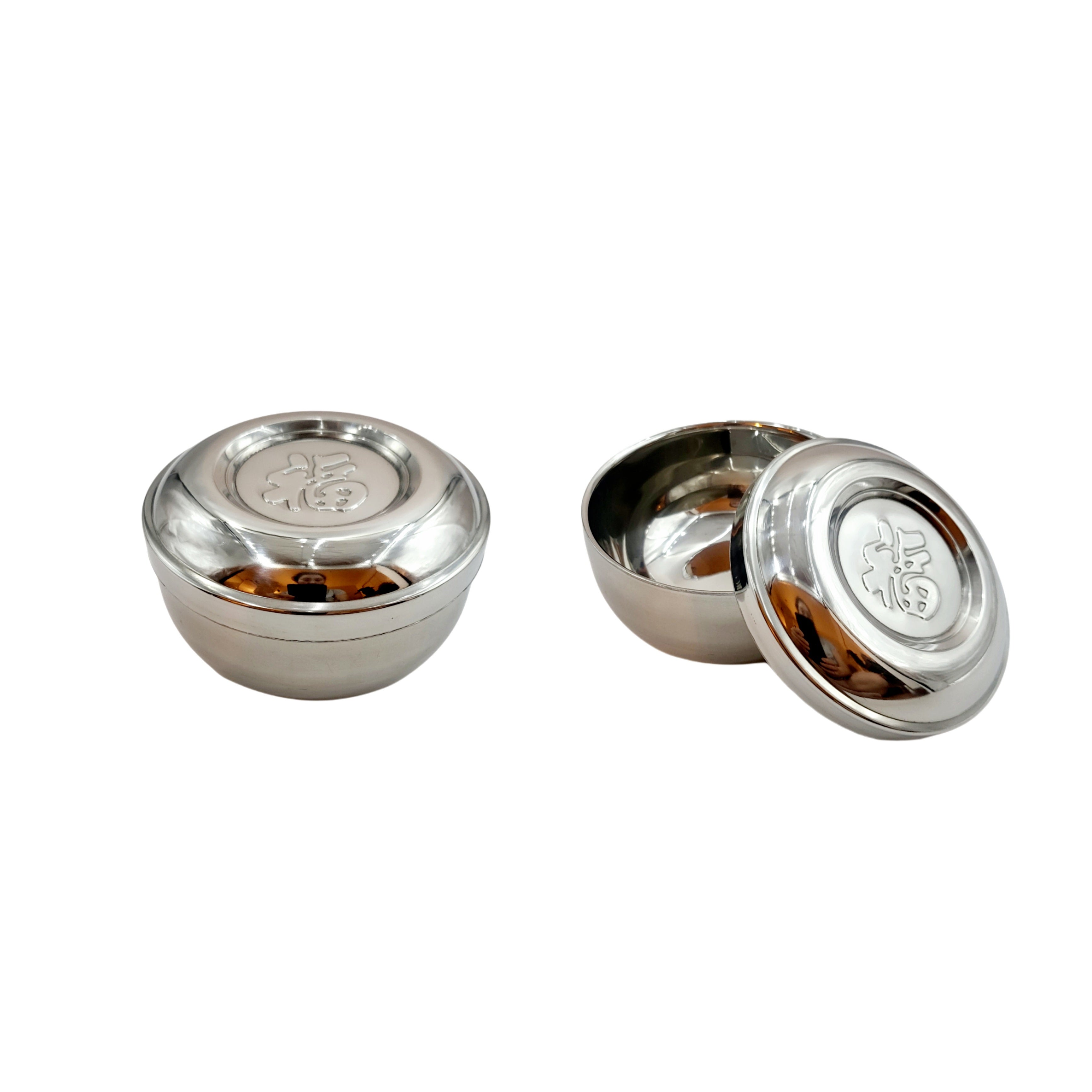 Stainless Rice Bowl with Lid (Asian Design) - Double-Walled Vacuum Insulated