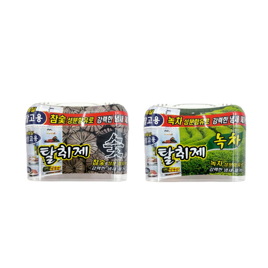 Small Refrigerator Deodorizers (Green Tea and Charcoal) - Made in Korea