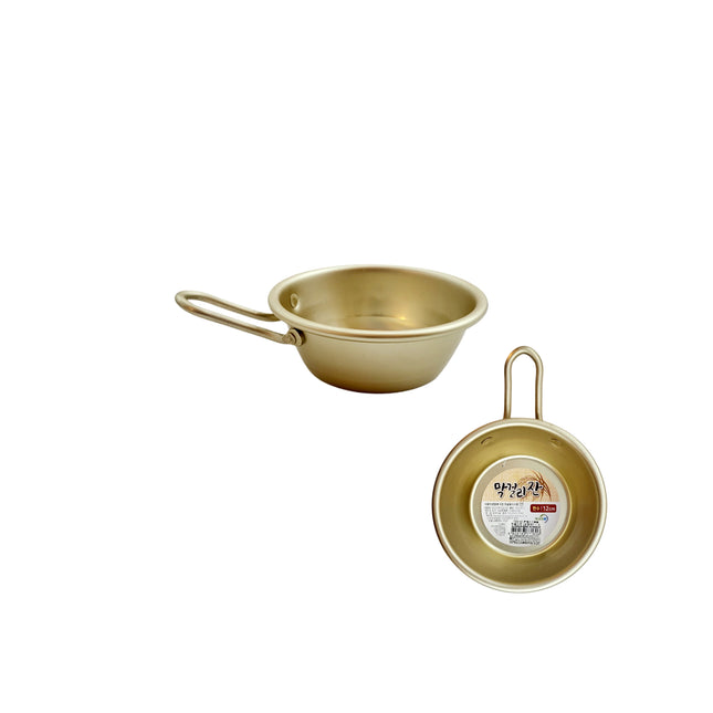 Aluminum Makgeolli Cup with Handle (sandy gold)