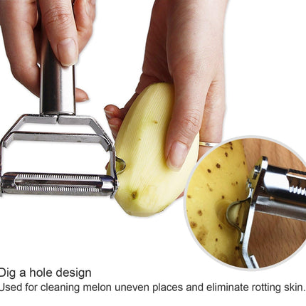 Home Art 2-in-1 Stainless Steel Peeler and Slicer/Shredder