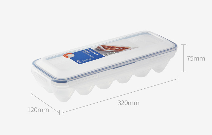 LocknLock (Lock & Lock) Rectangle Egg Container (HPL954 - Holds 12 Large Eggs)