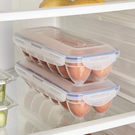 LocknLock (Lock & Lock) Rectangle Egg Container (HPL954 - Holds 12 Large Eggs)
