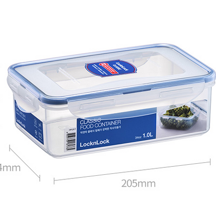 LocknLock Classic Food Container (HPL817 Rectangle - 1.0L / 34oz)