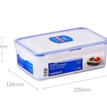 LocknLock Classic Food Container (HPL817C Rectangle w/ 2 removable compartments - 3 sections - 1.0L / 34oz)