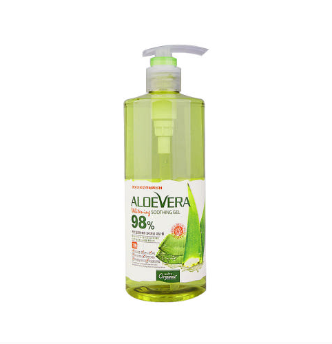 White Organia Good Nature 98% Aloe Vera Whitening Soothing Gel (Pump Bottle - 400g / 13.5 fl oz) - Made in Korea