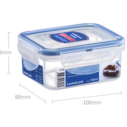 LocknLock Classic Food Container (HPL805 Rectangle - 180ml / 6oz)