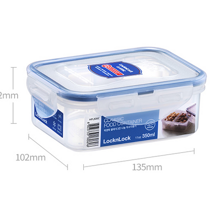 LocknLock Classic Food Container (HPL806 Rectangle - 350ml / 11oz)