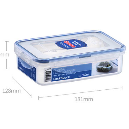 LocknLock Classic Food Container (HPL815 Rectangle - 550ml / 19oz)