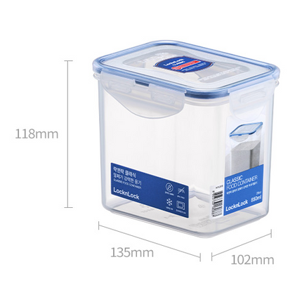 LocknLock Classic Food Container (HPL808 Tall Rectangle - 850ml / 29oz)