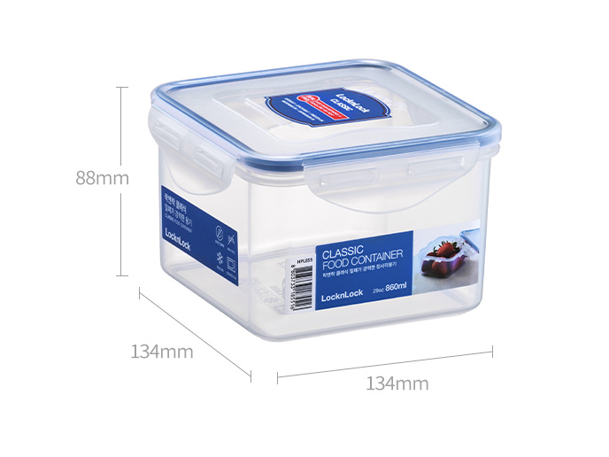 LocknLock Classic Food Container (HPL855 Square - 860ml / 29oz)
