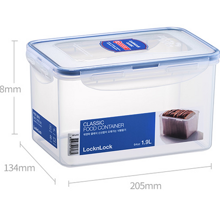 LocknLock Classic Food Container (HPL818 Rectangle - 1.9L / 64oz)