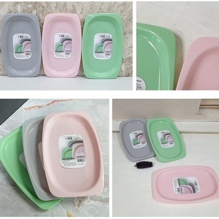 3-pack of Snazzy Simple Oval Color Tray "Large" - Made in Korea