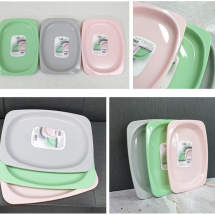 3-pack of Snazzy Simple Oval Color Trays "Medium" - Made in Korea