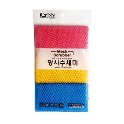 Ilynn/Seawon Mesh Scrubbers (3-pack) - Made in Korea
