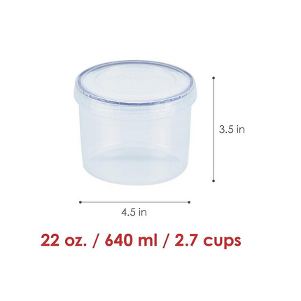 LocknLock Twist Food Container (LLS131 Round - 640ml / 22oz)