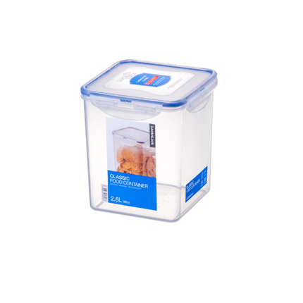 LocknLock Classic Food Container (HPL822B Square - 2.6L / 88oz)