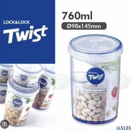 LocknLock Twist Food Container (LLS123 Cylinder - 760ml / 26oz)