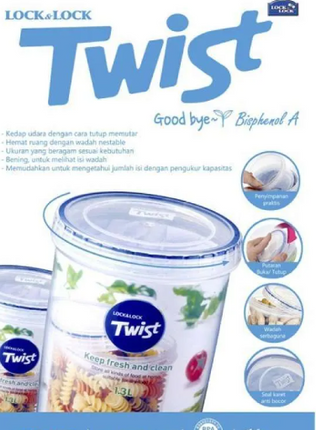 LocknLock Twist Food Container (LLS123 Cylinder - 760ml / 26oz)