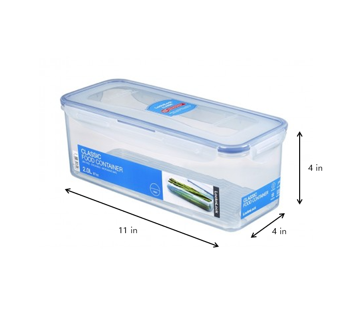 LocknLock Classic Food Container (HPL844 Rectangle - 2.0L / 67oz)