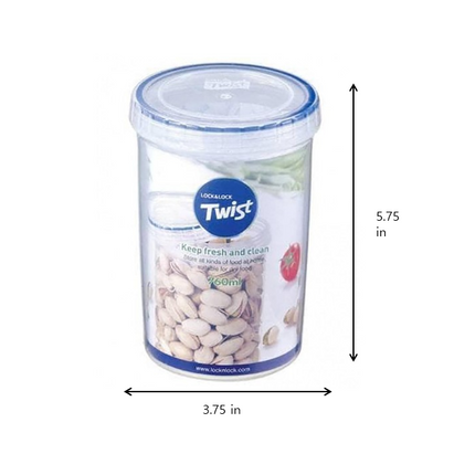 LocknLock Twist Food Container (LLS123 Cylinder - 760ml / 26oz)