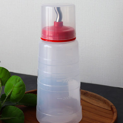 ALS Wide Spout Sauce Bottles W/ Measuring Lid - Made in Korea (Stainless Steel Spout - 2 Sizes)