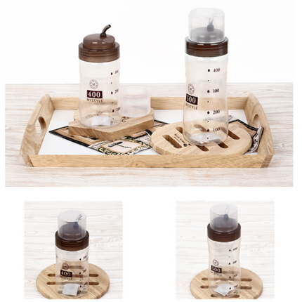 Wide Body Oil/Vinegar/Sauce Bottle W/ Lid (High Quality Plastic - Stainless Steel Spout) - Made in Korea