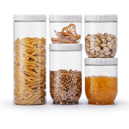 LocknLock Interlock Space Saving Food Container (INL401 Small Cylinder - 620ml / 21oz)