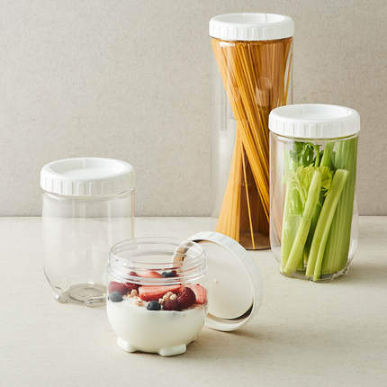 LocknLock Interlock Space Saving Food Container (INL401 Small Cylinder - 620ml / 21oz)