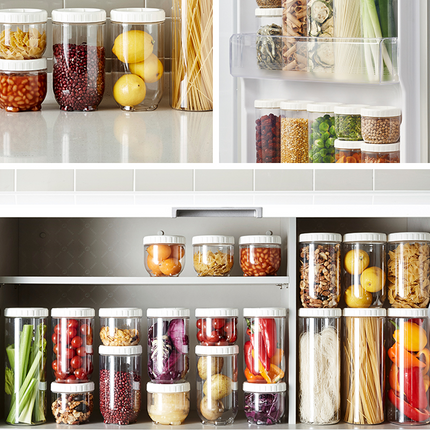 LocknLock Interlock Space Saving Food Container (INL402 Medium Cylinder - 1.3L / 44oz)