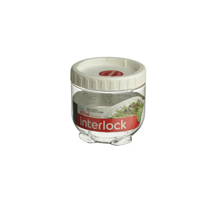 LocknLock Interlock Space Saving Food Container (INL401 Small Cylinder - 620ml / 21oz)