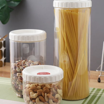 LocknLock Interlock Space Saving Food Container (INL402 Medium Cylinder - 1.3L / 44oz)