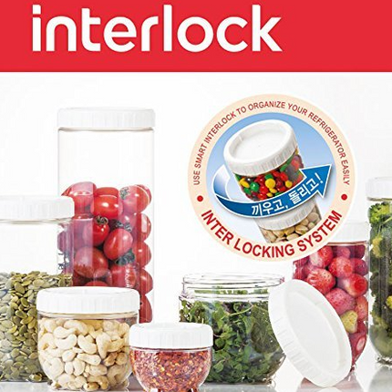 LocknLock Interlock Space Saving Food Container (INL403 Large Cylinder - 2.1L / 71oz)