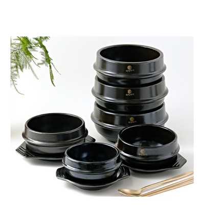 Korean Ttukbaegi Earthenware Soup Bowls – Standard Type - Authentic Clay Pots for Stews/Soups/Noodles/Rice - Made in Korea - 7 Sizes