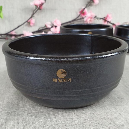 Korean Ttukbaegi Earthenware Soup Bowls – Bibimbap & Stew Type - Authentic Clay Pots for Stews & Soups - Made in Korea - 3 Sizes